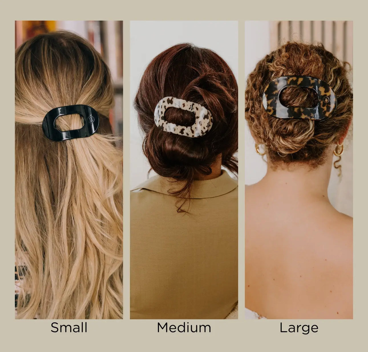 Round Flat Hair Clip- Medium