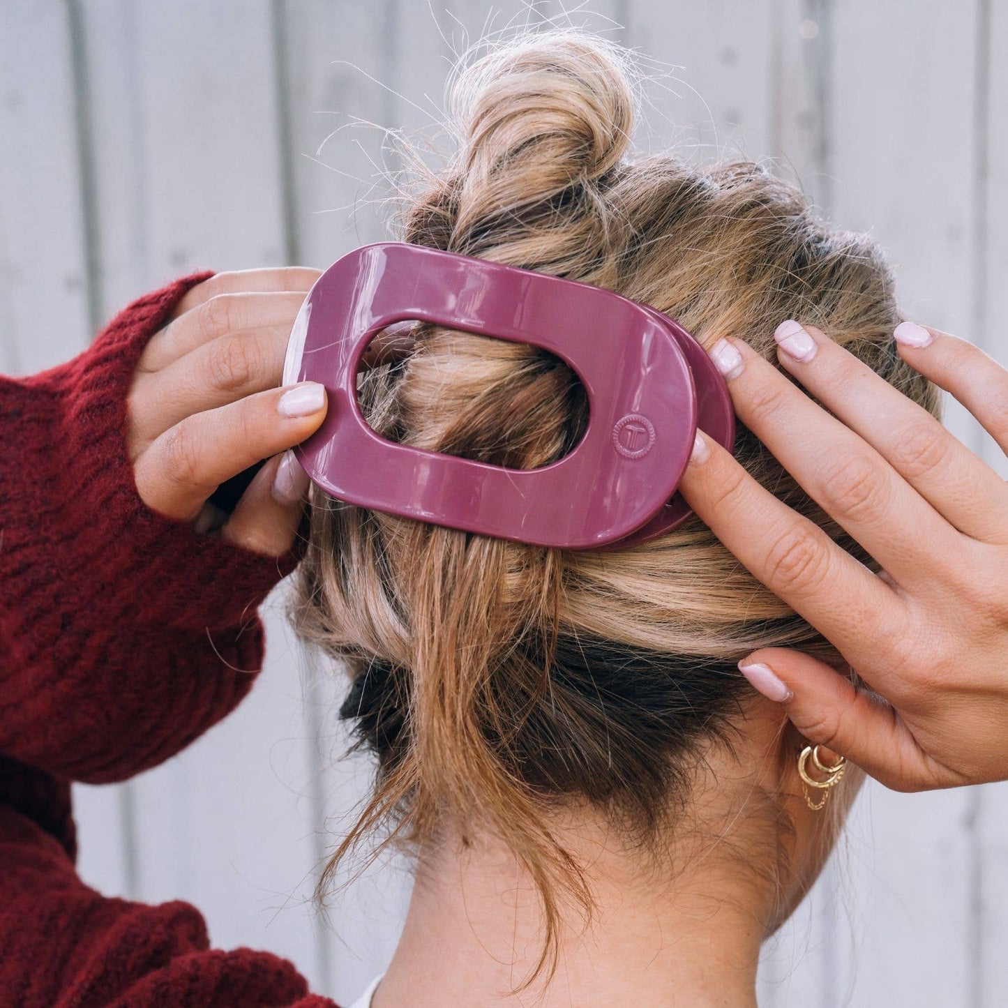 Round Flat Hair Clip- Large