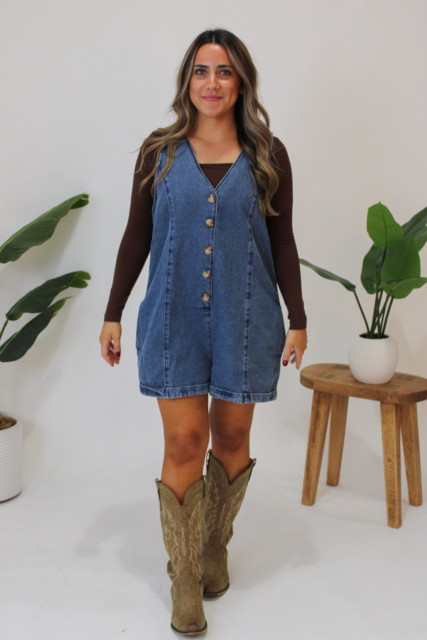 Blue Bell Denim Romper (RM)