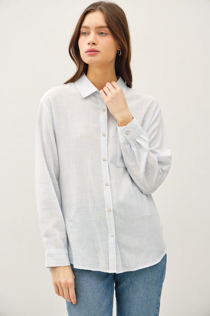 Pinstripe Button Down