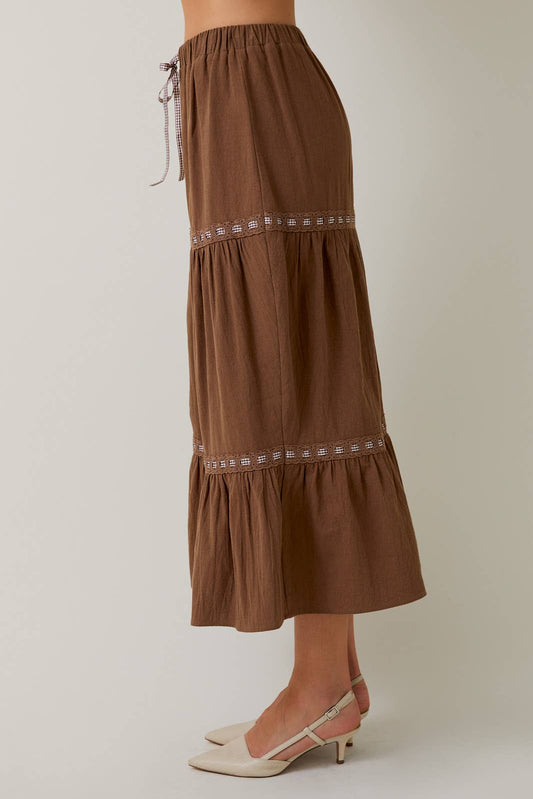 Brown Sugar Midi Skirt