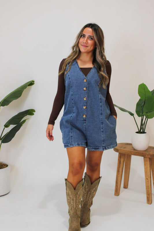 Blue Bell Denim Romper (RM)