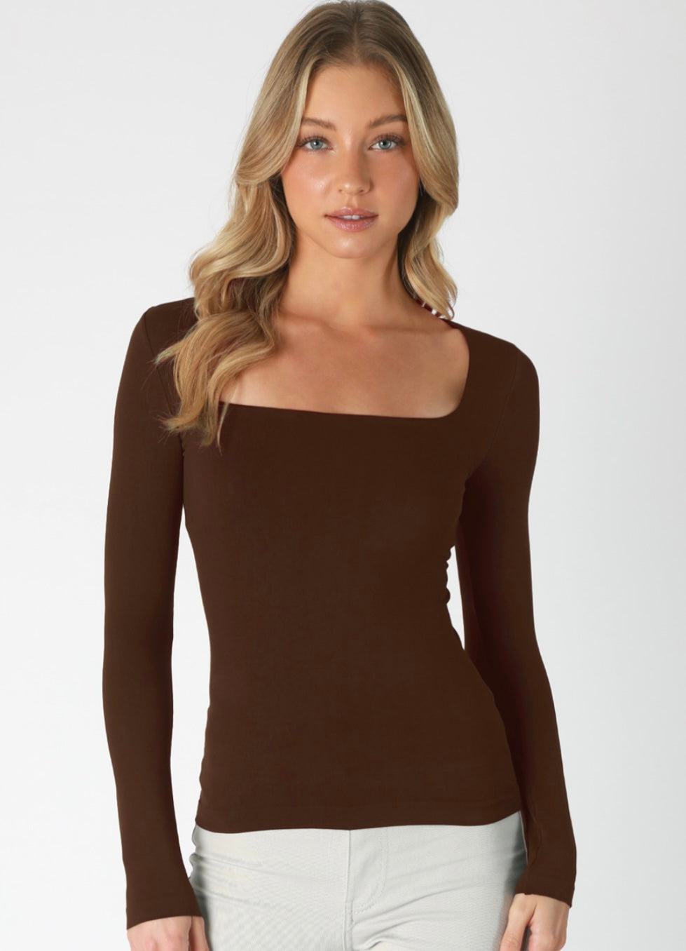 Basic Square Neck Long Sleeve