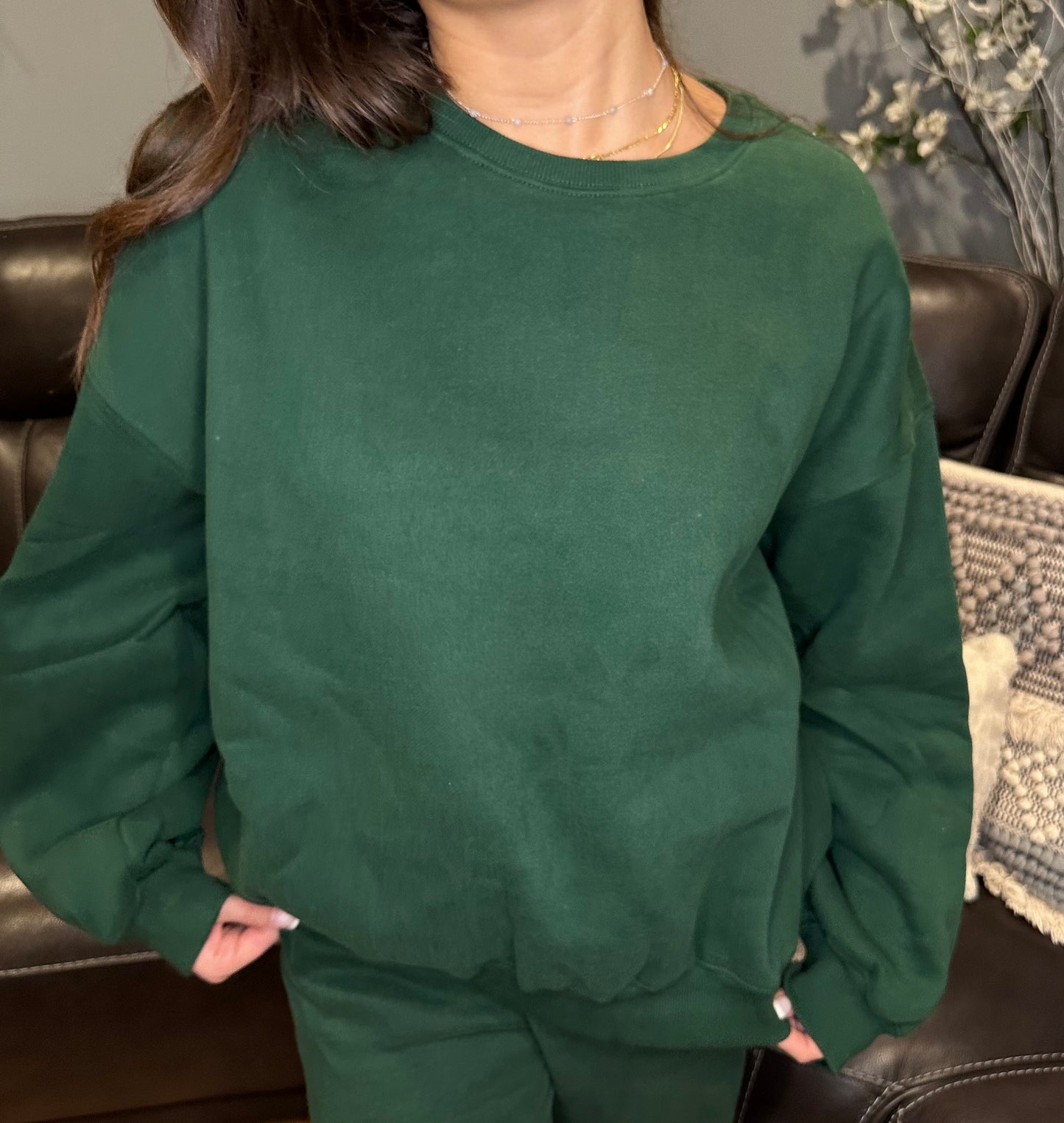 Comfy Crewneck - Hunter Green