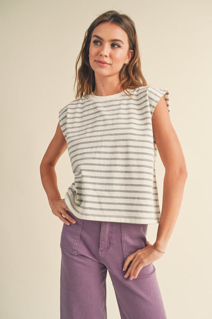 Grey Striped Tank