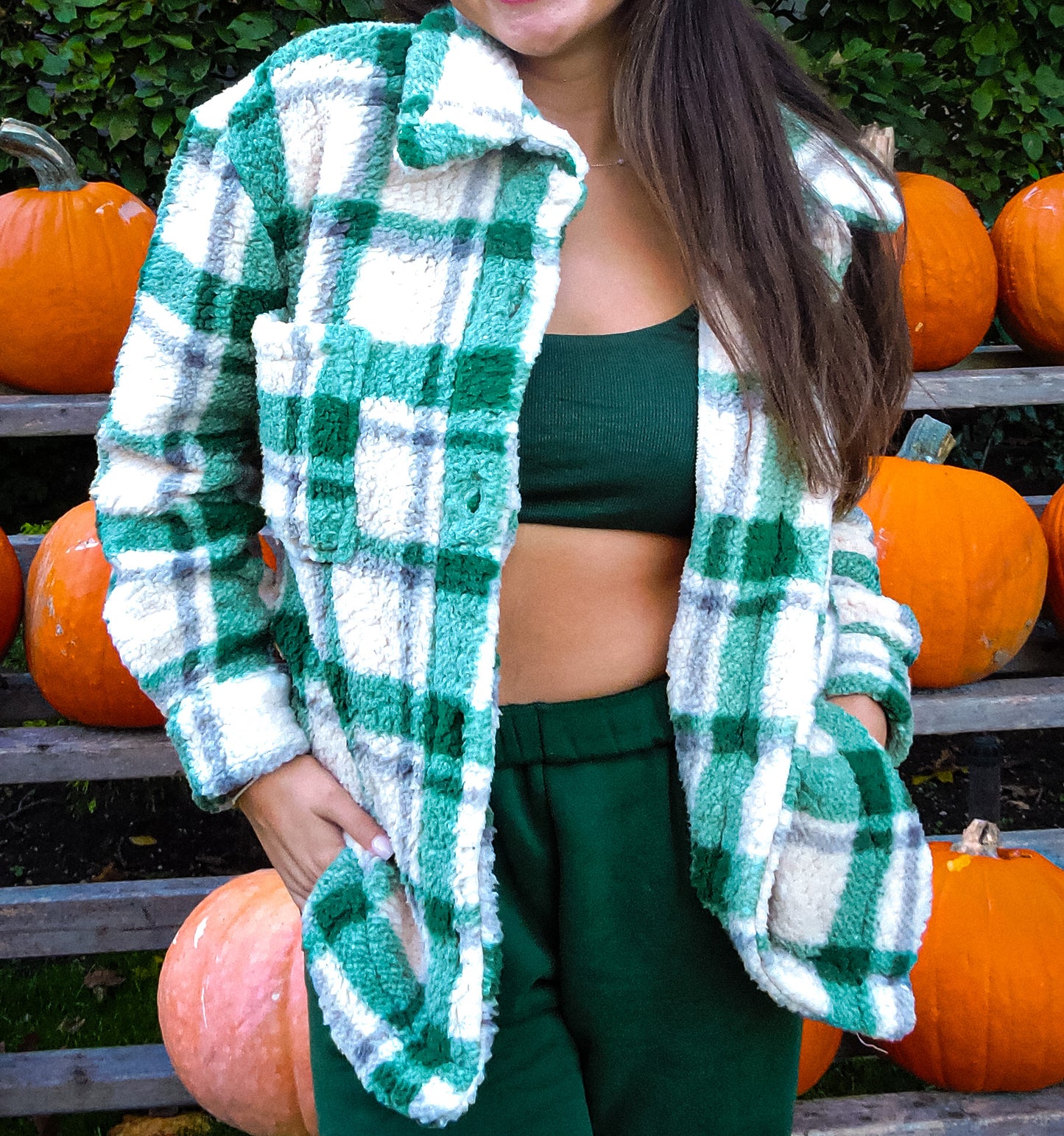 Evergreen Faux Fur Flannel