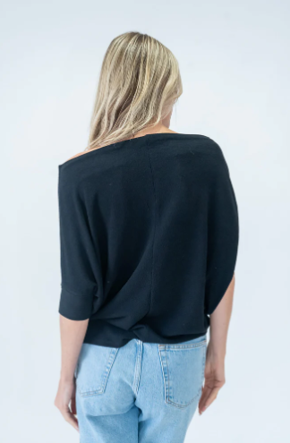 Short Sleeve Anywhere Top- Black