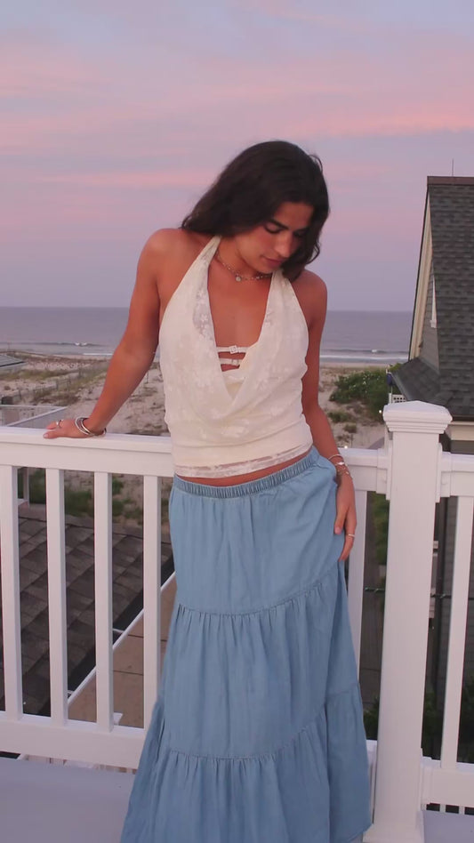 Classic Denim Wash Skirt